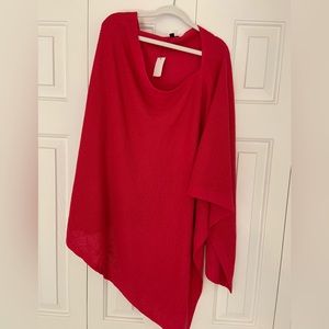 Talbots Xs/ sm Fuschia Pink Linen Viscose Asymmetrical Shawl. New with Tags